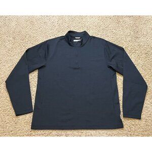 Reigning Champ Black Solotex Mesh Tiebreak Standard 1/4 Zip Pullover Size Large